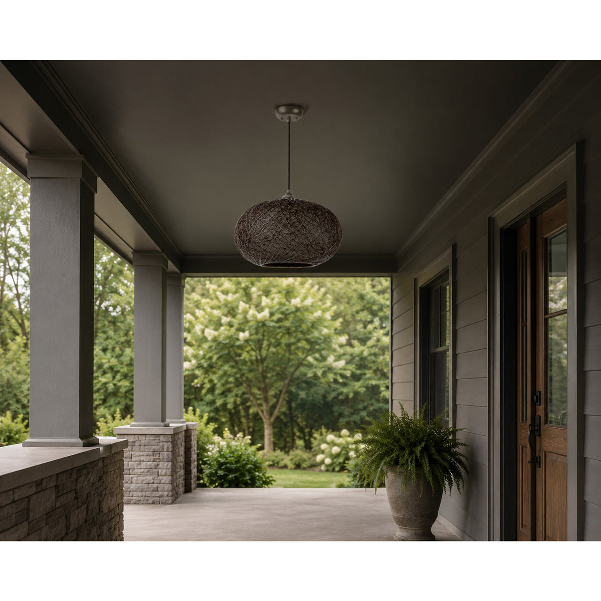 Maxim Bali 1-Light Chandelier, Twine