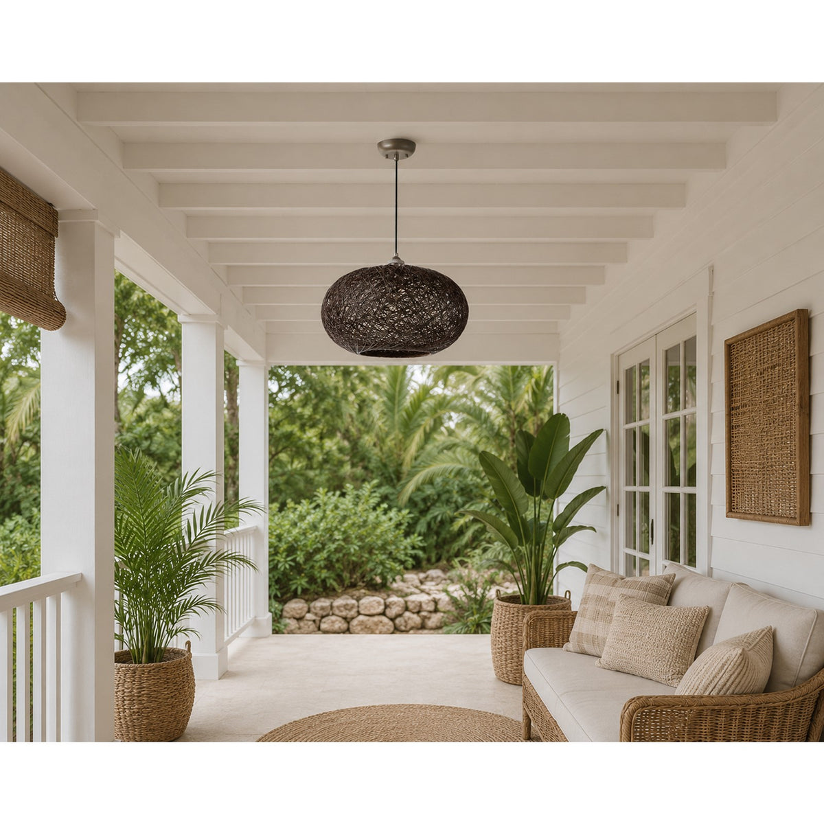 Maxim Bali 1-Light Chandelier, Twine