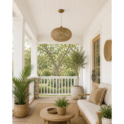 Maxim Bali 1-Light Chandelier, Twine