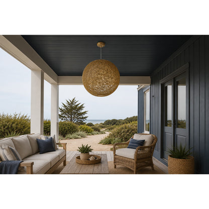 Maxim Bali 1-Light Chandelier, Twine