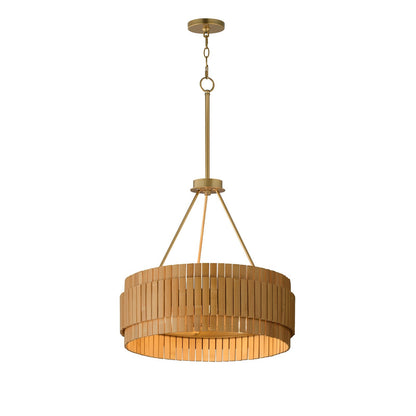 Maxim Lighting Satori 3 Light 39" Flush Mount, Natural Aged Brass