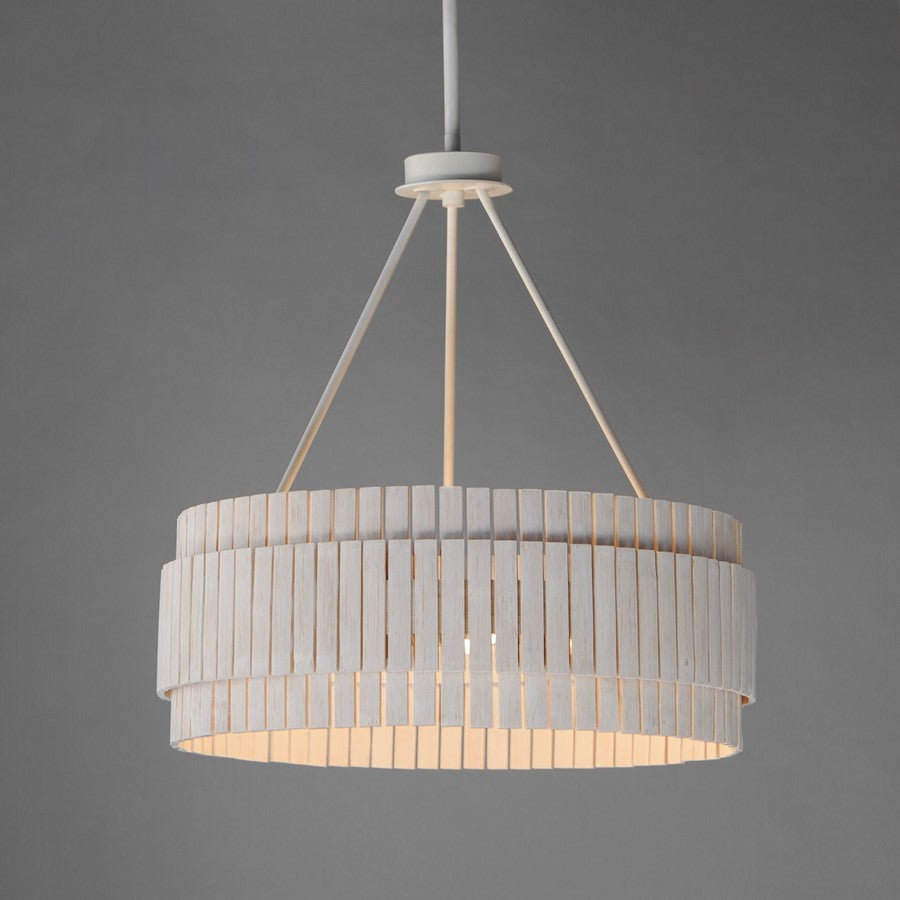 Maxim Lighting Satori 3 Light 39" Flush Mount, Ecru