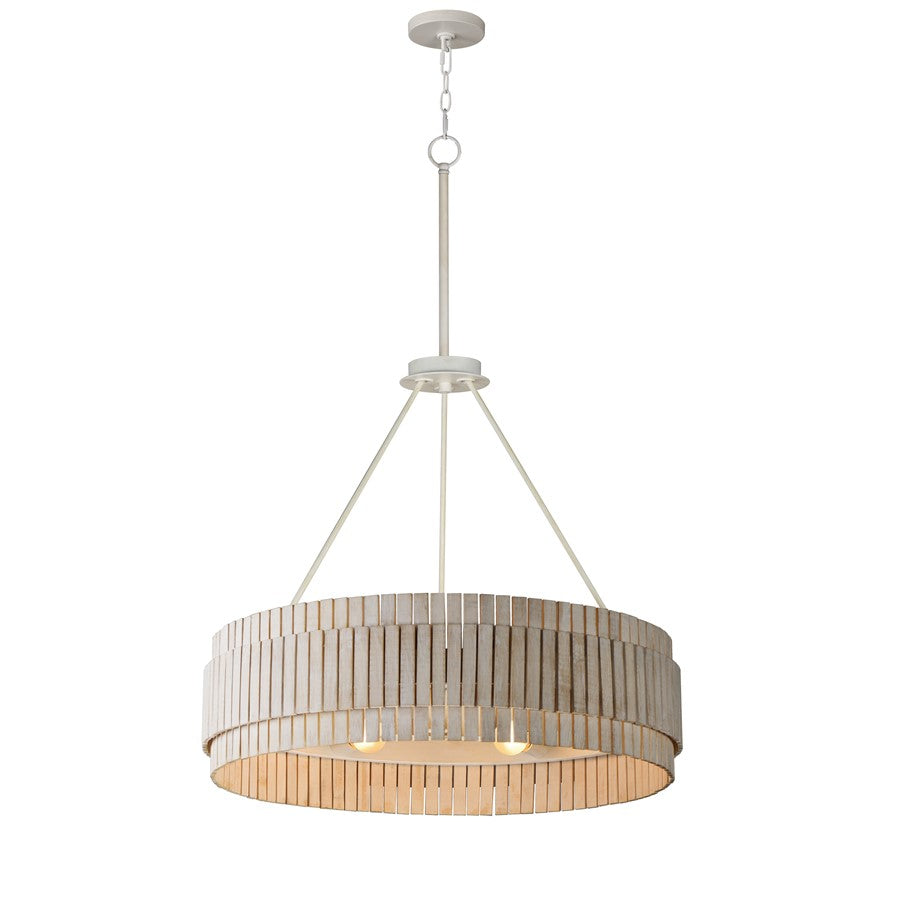 Maxim Lighting Satori 6 Light Chandelier, Ecru - 14456WWTEC