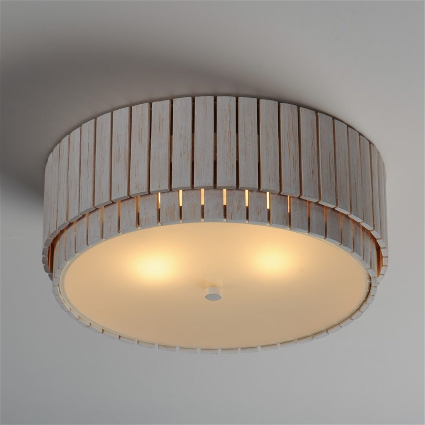 Maxim Lighting Satori 2 Light 6.5" Flush Mount, Ecru