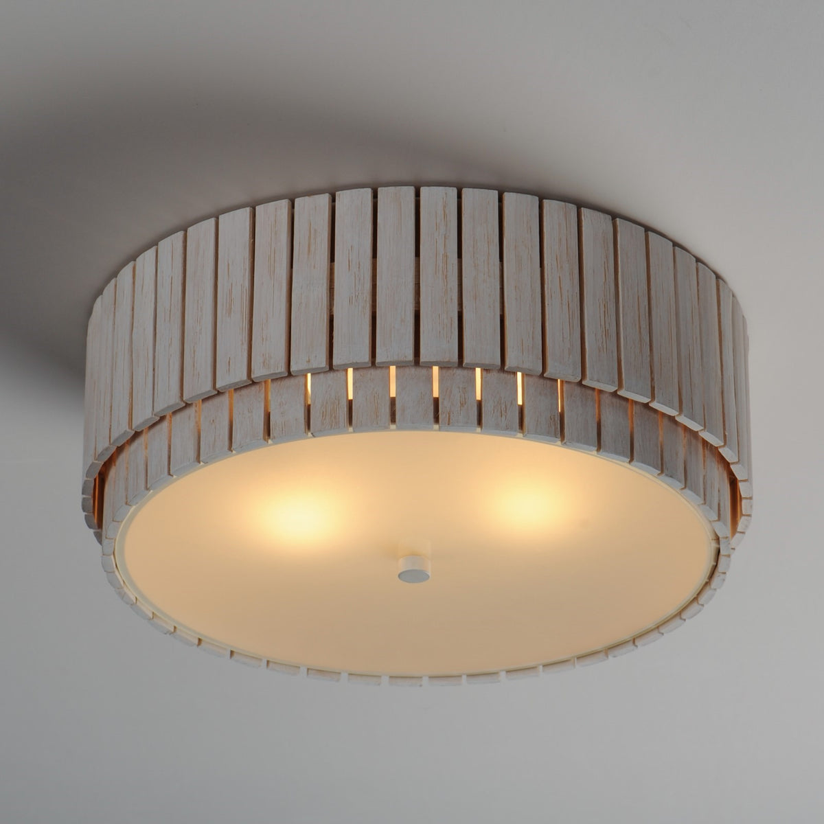 Maxim Lighting Satori 2 Light 6.5" Flush Mount, Ecru