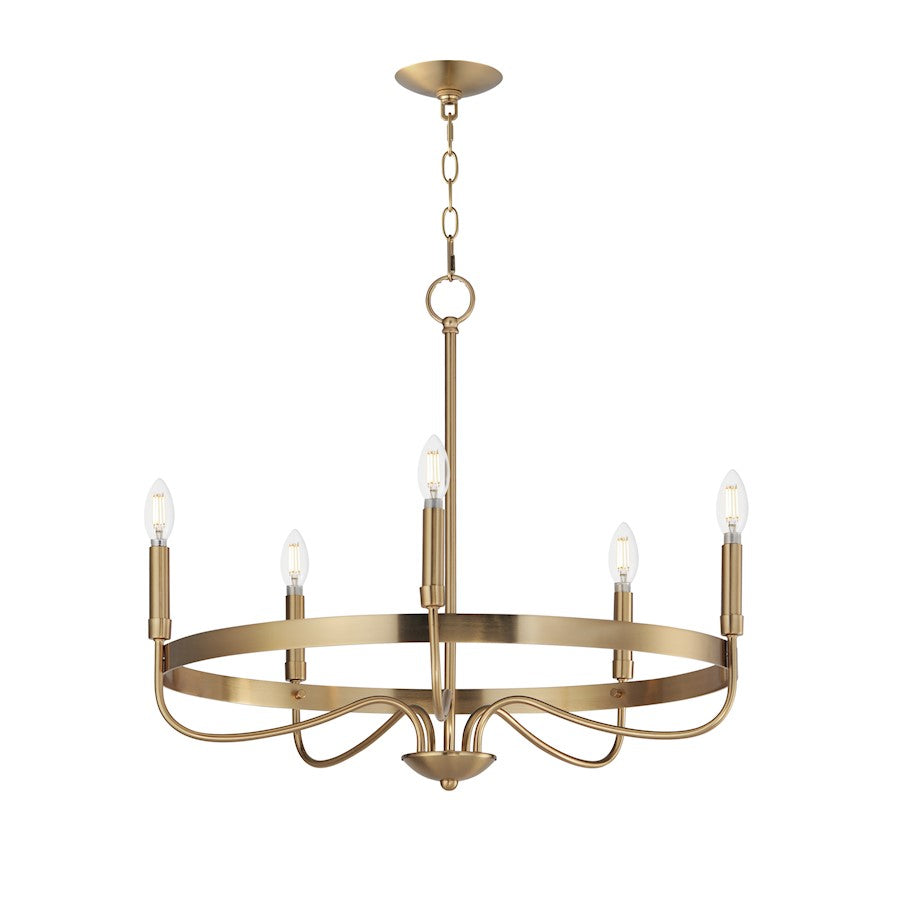 Maxim Lighting Frankie 5 Light Chandelier, Heritage