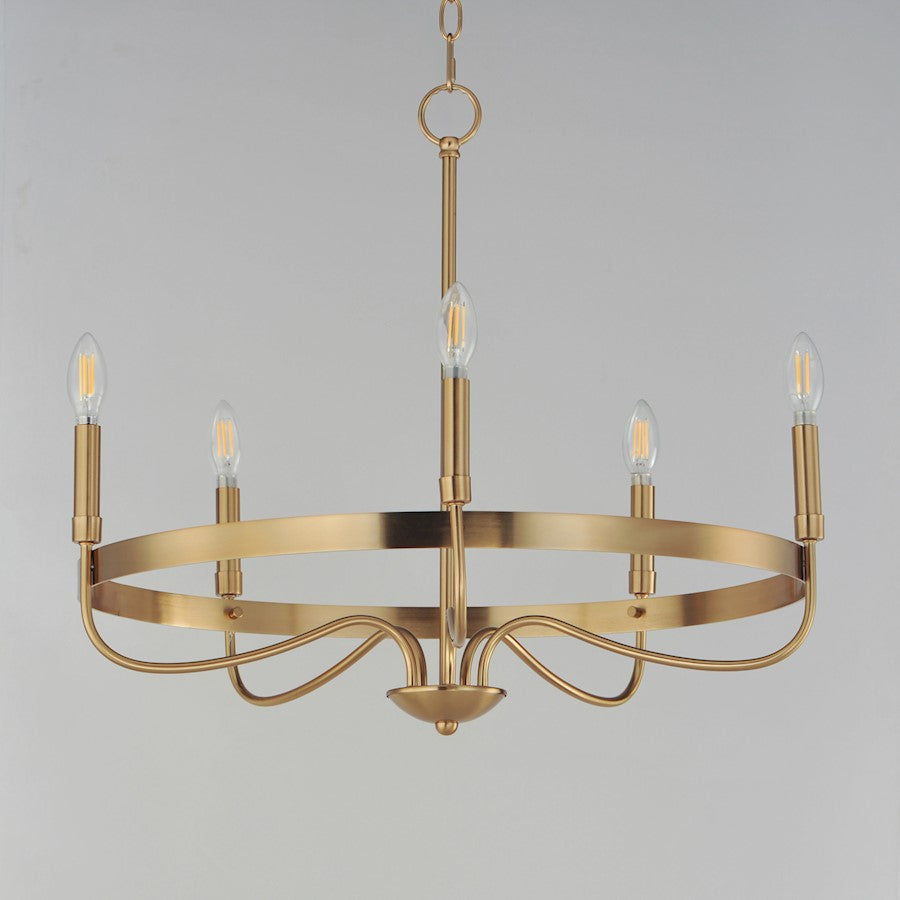 Maxim Lighting Frankie 5 Light Chandelier, Heritage