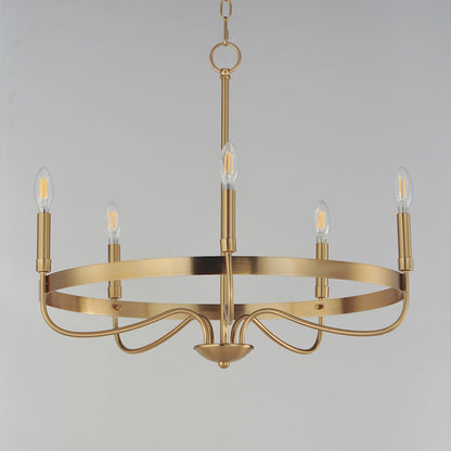 Maxim Lighting Frankie 5 Light Chandelier, Heritage