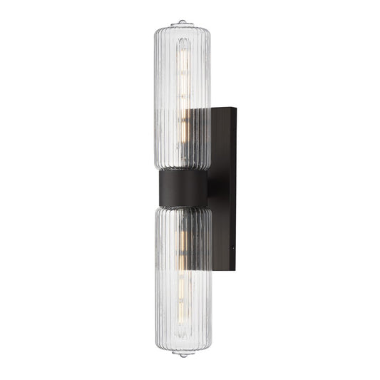 Maxim Lighting Kasbah 2Lt Sconce, Oil Rubbed Bronze/Ribbed