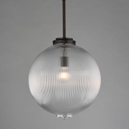 Maxim Lighting Kasbah 1Lt 16" Pendant, Oil Rubbed Bronze/Ribbed
