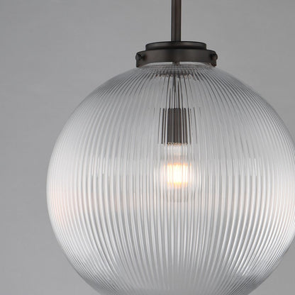 Maxim Lighting Kasbah 1Lt 16" Pendant, Oil Rubbed Bronze/Ribbed