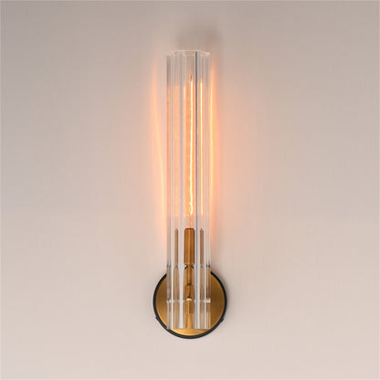 Maxim Lighting Flambeau 1Lt 19.5" Wall Sconce, Black/Brs/Clear