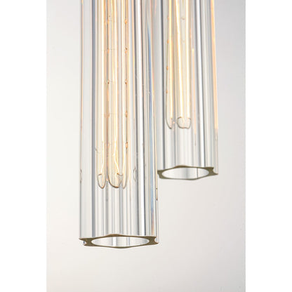 3 Light Chandelier, Black