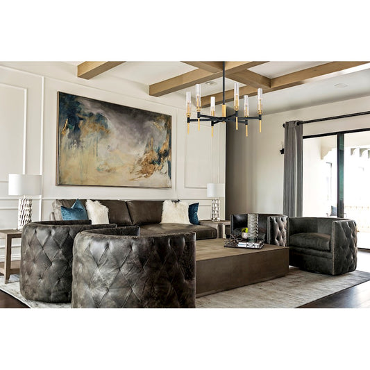 Flambeau Chandelier, Black