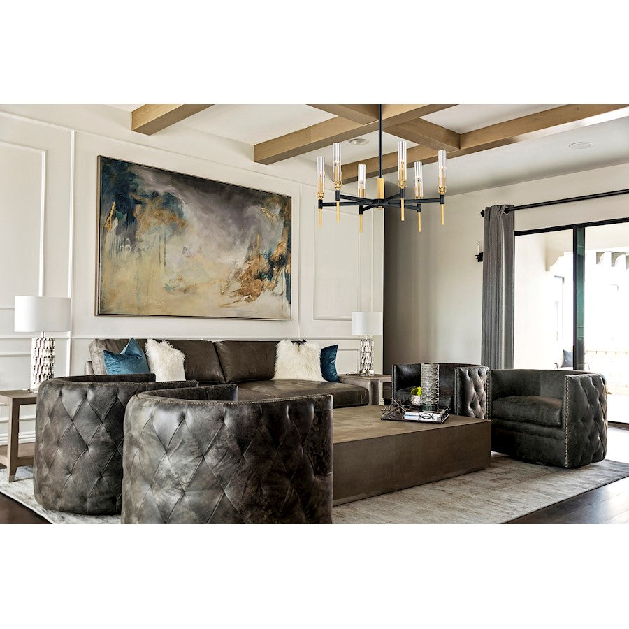 Flambeau Chandelier, Black