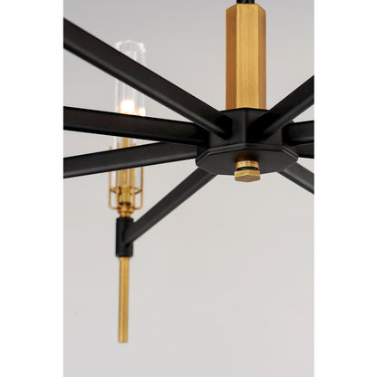 Flambeau Chandelier, Black