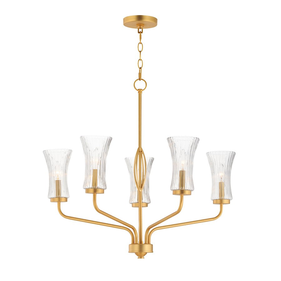 Camelot Chandelier, Brass