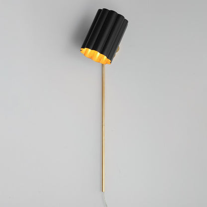 Maxim Lighting Primrose 1 Light 30.75" Wall Sconce, Black/Gold Leaf