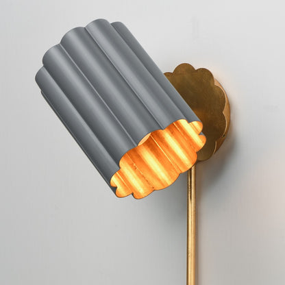 Maxim Lighting Primrose 1 Light 30.75" Wall Sconce, Grey/Gold Leaf
