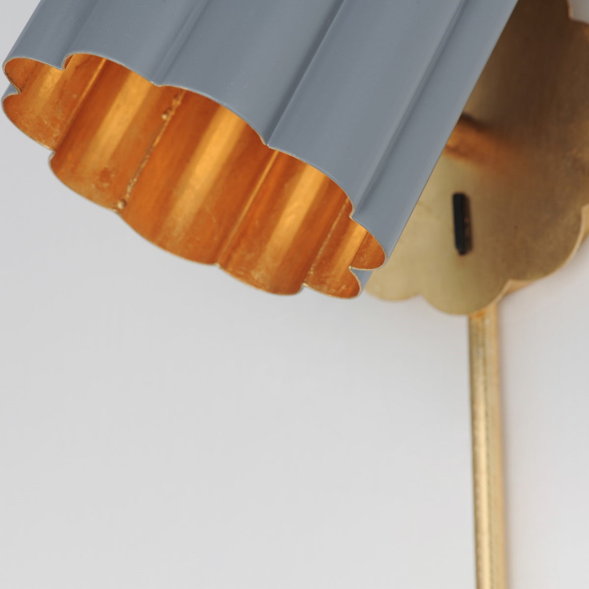 Maxim Lighting Primrose 1 Light 30.75" Wall Sconce, Grey/Gold Leaf - 18050DGGL