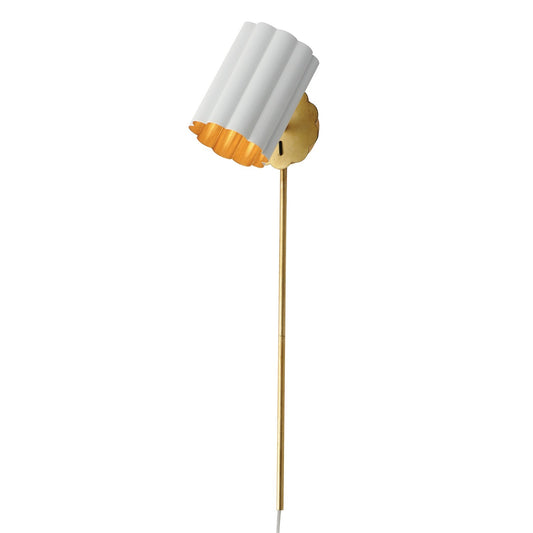 Maxim Lighting Primrose 1 Light 30.75" Wall Sconce, White/Gold Leaf