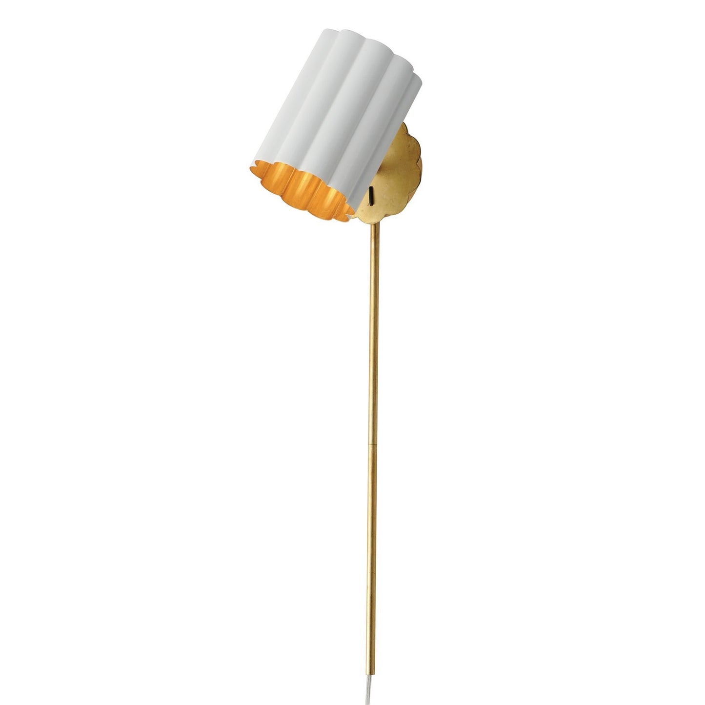 Maxim Lighting Primrose 1 Light 30.75" Wall Sconce, White/Gold Leaf