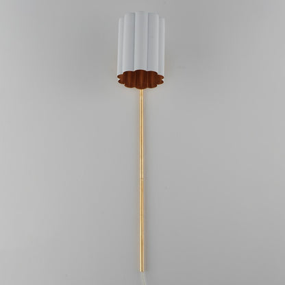 Maxim Lighting Primrose 1 Light 30.75" Wall Sconce, White/Gold Leaf