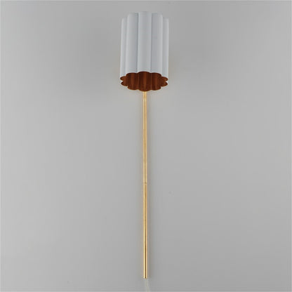 Maxim Lighting Primrose 1 Light 30.75" Wall Sconce, White/Gold Leaf