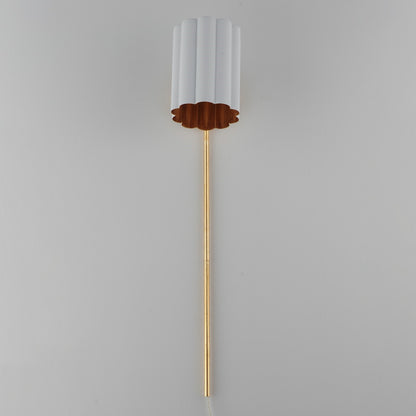 Maxim Lighting Primrose 1 Light 30.75" Wall Sconce, White/Gold Leaf
