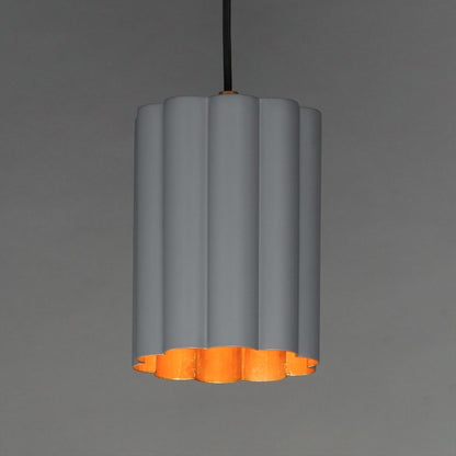 Maxim Lighting Primrose 1Lt 8.75" Single Pendant, Grey/Gold Leaf