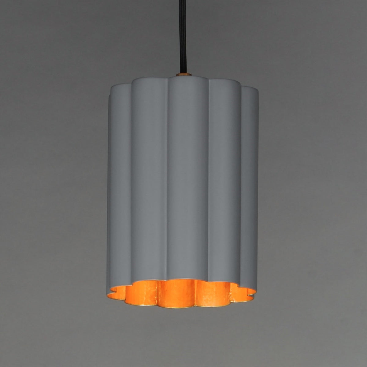 Maxim Lighting Primrose 1Lt 8.75" Single Pendant, Grey/Gold Leaf