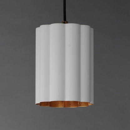 Maxim Lighting Primrose 1Lt 8.75" Single Pendant, White/Gold Leaf