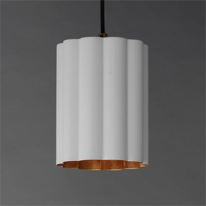 Maxim Lighting Primrose 1Lt 8.75" Single Pendant, White/Gold Leaf