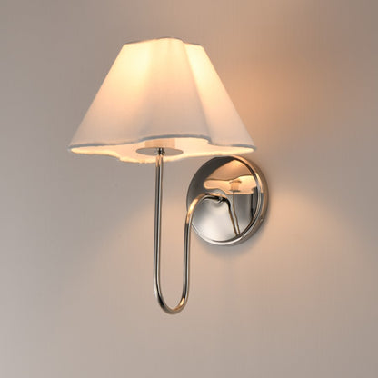 Maxim Lighting Saxon 1Lt 14.5" Wall Sconce, Polished Nickel/White