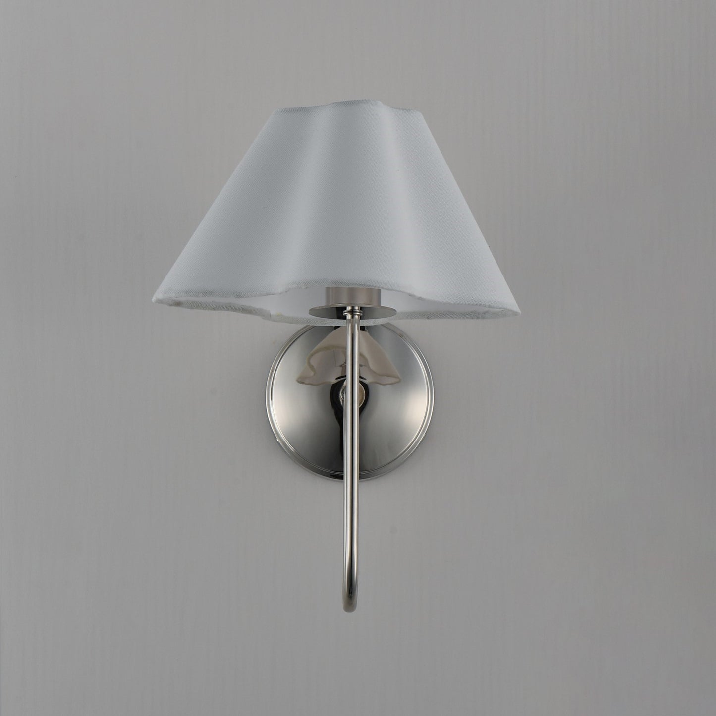 Maxim Lighting Saxon 1Lt 14.5" Wall Sconce, Polished Nickel/White