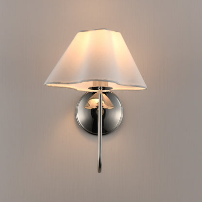 Maxim Lighting Saxon 1Lt 14.5" Wall Sconce, Polished Nickel/White