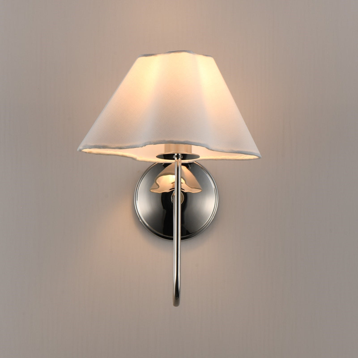Maxim Lighting Saxon 1Lt 14.5" Wall Sconce, Polished Nickel/White