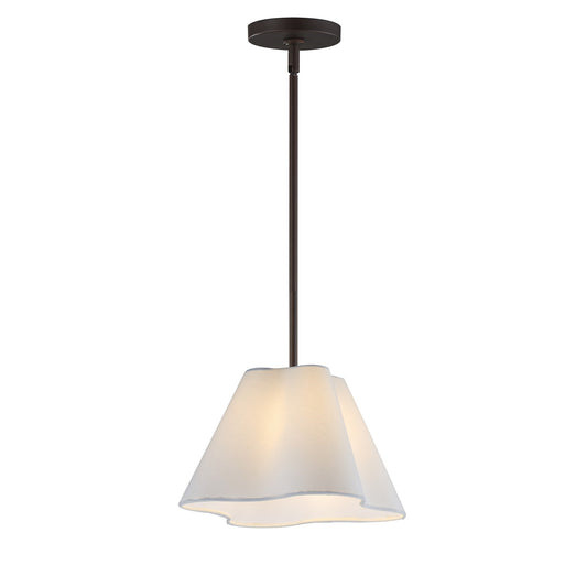 Maxim Lighting Saxon 1Lt 9" Single Pendant, Oil Rubbed Bronze/White