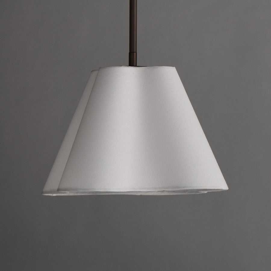Maxim Lighting Saxon 1Lt 9" Single Pendant, Oil Rubbed Bronze/White