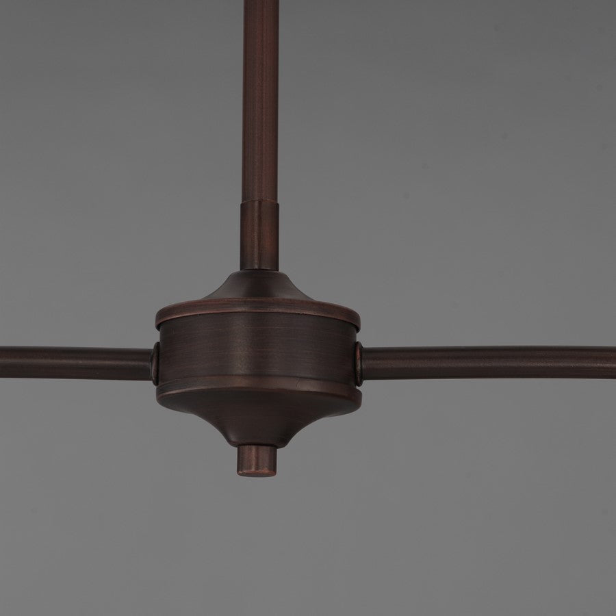 Maxim Lighting Saxon 2Lt 10.25" Linear Pendant, Oil Bronze/Wht