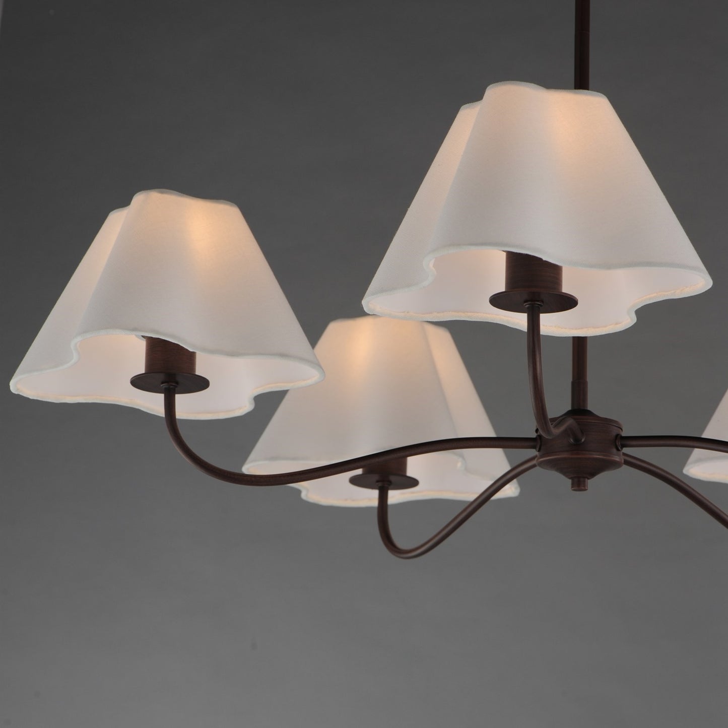 Maxim Lighting Saxon 5Lt 9.25" Chandelier, Oil Rubbed Bronze/White