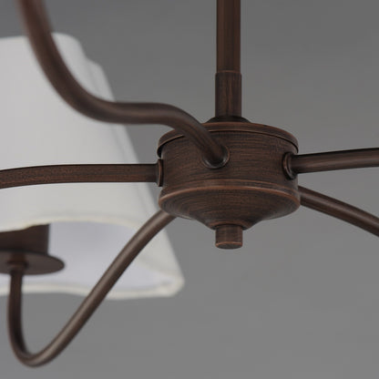 Maxim Lighting Saxon 5Lt 9.25" Chandelier, Oil Rubbed Bronze/White