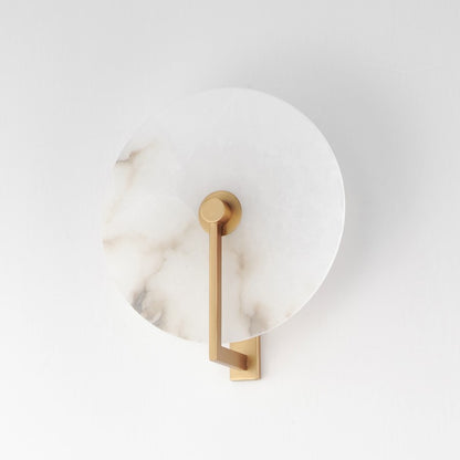 Maxim Lighting Quarry 1Lt LED Wall Sconce, Brass/White Alabaster