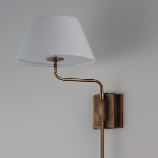 Maxim Lighting Dunbridge 1Lt 39.25" Wall Sconce, Olive Wht/Brs - 18410OFWBR