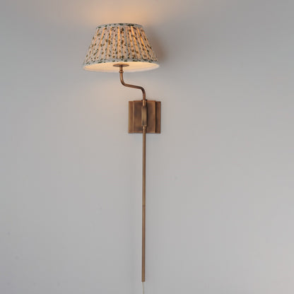 Maxim Lighting Dunbridge 1Lt 39.25" Wall Sconce, Wht/Weathered Brs