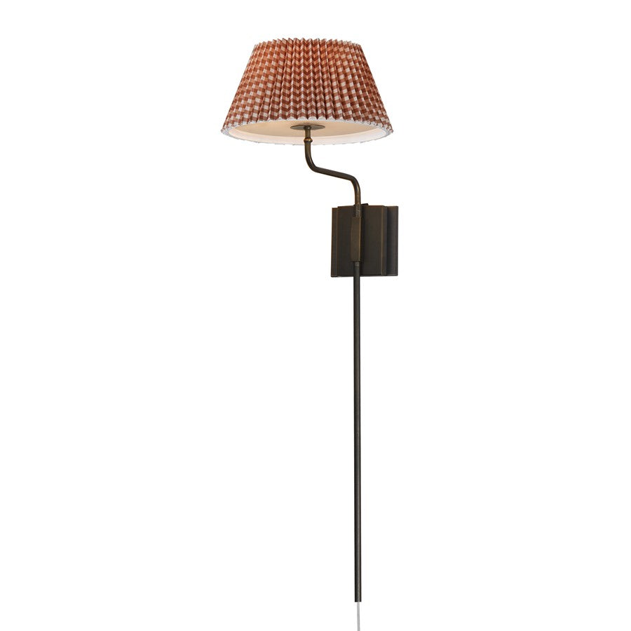 Maxim Lighting Dunbridge 1Lt 39.25" Wall Sconce, Beige/Bronze - 18410RBANB