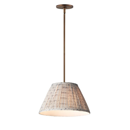 Maxim Lighting Dunbridge 1Lt 9" Single Pendant, Blue Wht/Brs - 18411BWWBR
