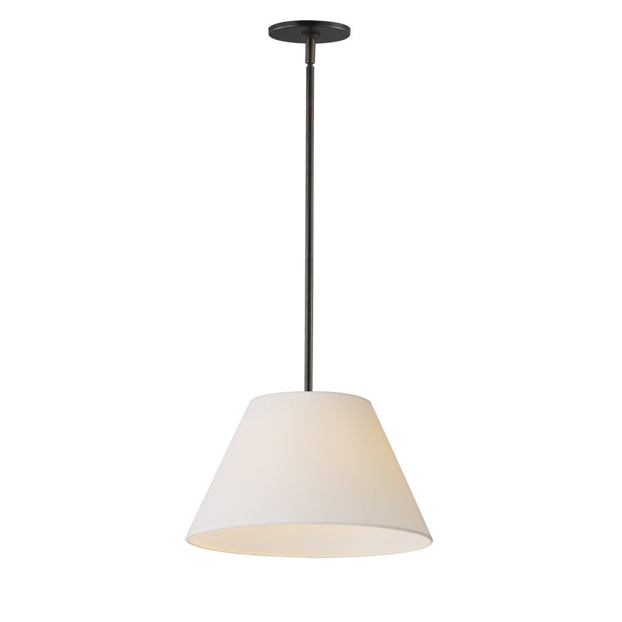 Maxim Lighting Dunbridge 1Lt 9" Single Pendant, Wht/Antique Bronze - 18411OFANB