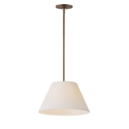 Maxim Lighting Dunbridge 1Lt 9" Single Pendant, Wht/Weathered Brs