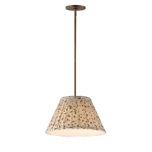 Maxim Lighting Dunbridge 1Lt 9" Single Pendant, Olive Wht/Brs - 18411OWWBR